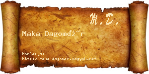 Maka Dagomér névjegykártya